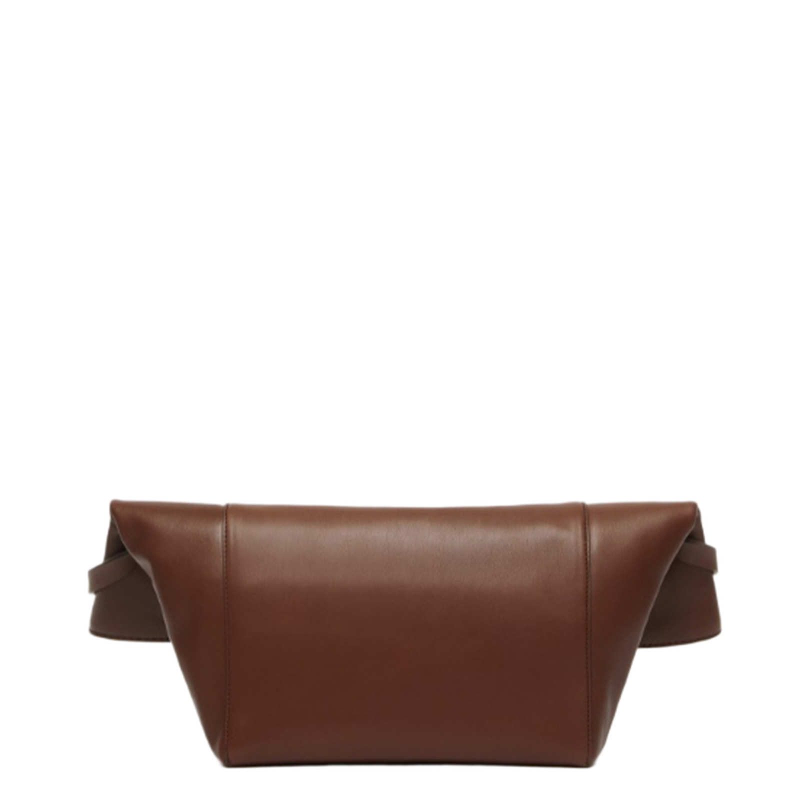 Small Natural Leather Clutch Bag Cocoa