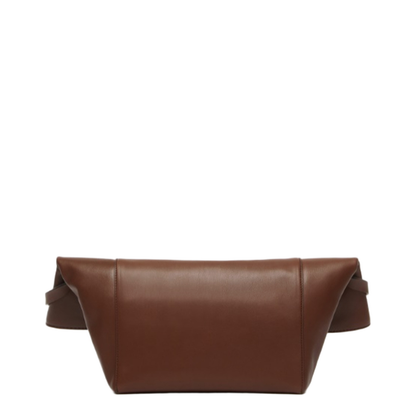 Small Natural Leather Clutch Bag Cocoa