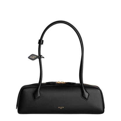 Le Teckel Medium Nubuk Shoulder Bag - Brown/Gold