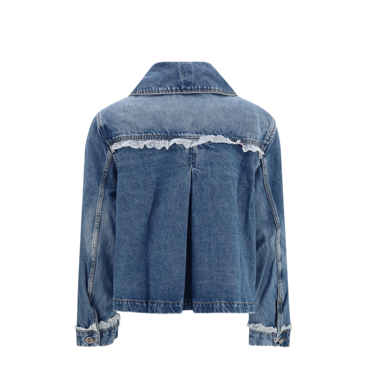 MAYFEYR - Ganni - Rigid Denim Jacket With Lace Details - A1010200569