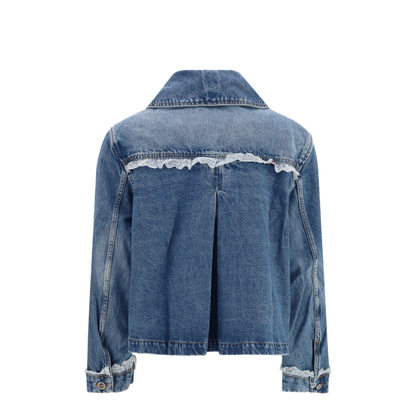 MAYFEYR - Ganni - Rigid Denim Jacket With Lace Details - A1010200569