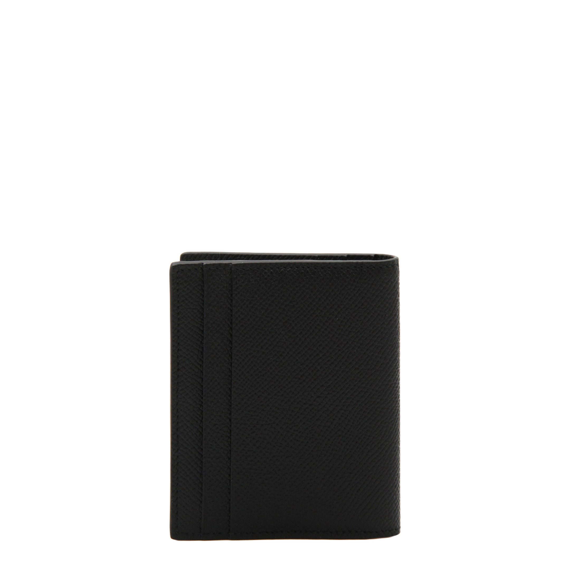 Gancini Credit Card Holder Calfskin Leather - Black