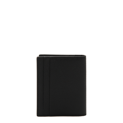Gancini Credit Card Holder Calfskin Leather - Black