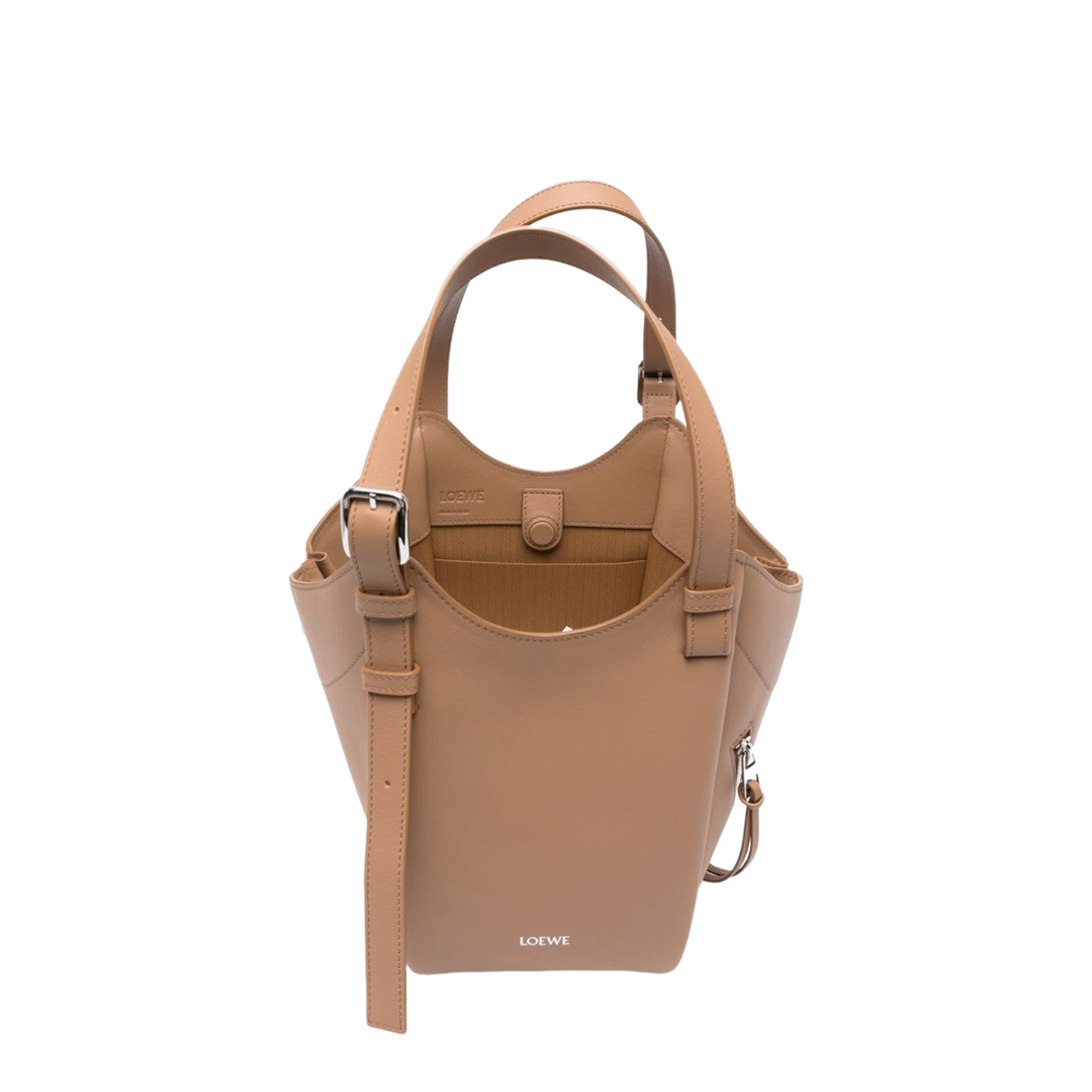 Hammock Flip Calfskin Shoulder Bag - Squirrel