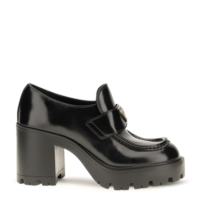 MAYFEYR - Prada - Leather Heeled Loafers - 1D563OF085055F0002
