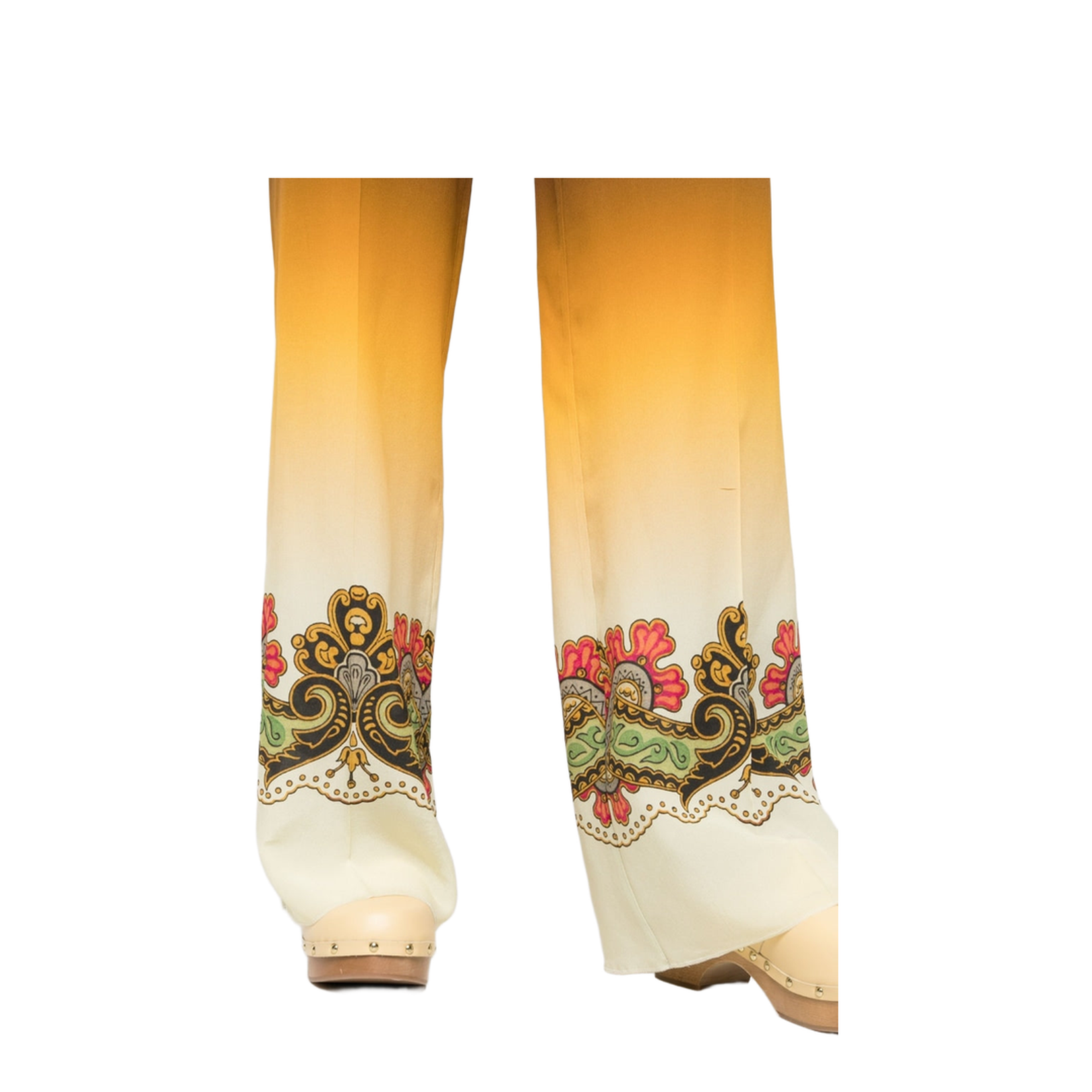 Graphic-Print Straight-Leg Trousers
