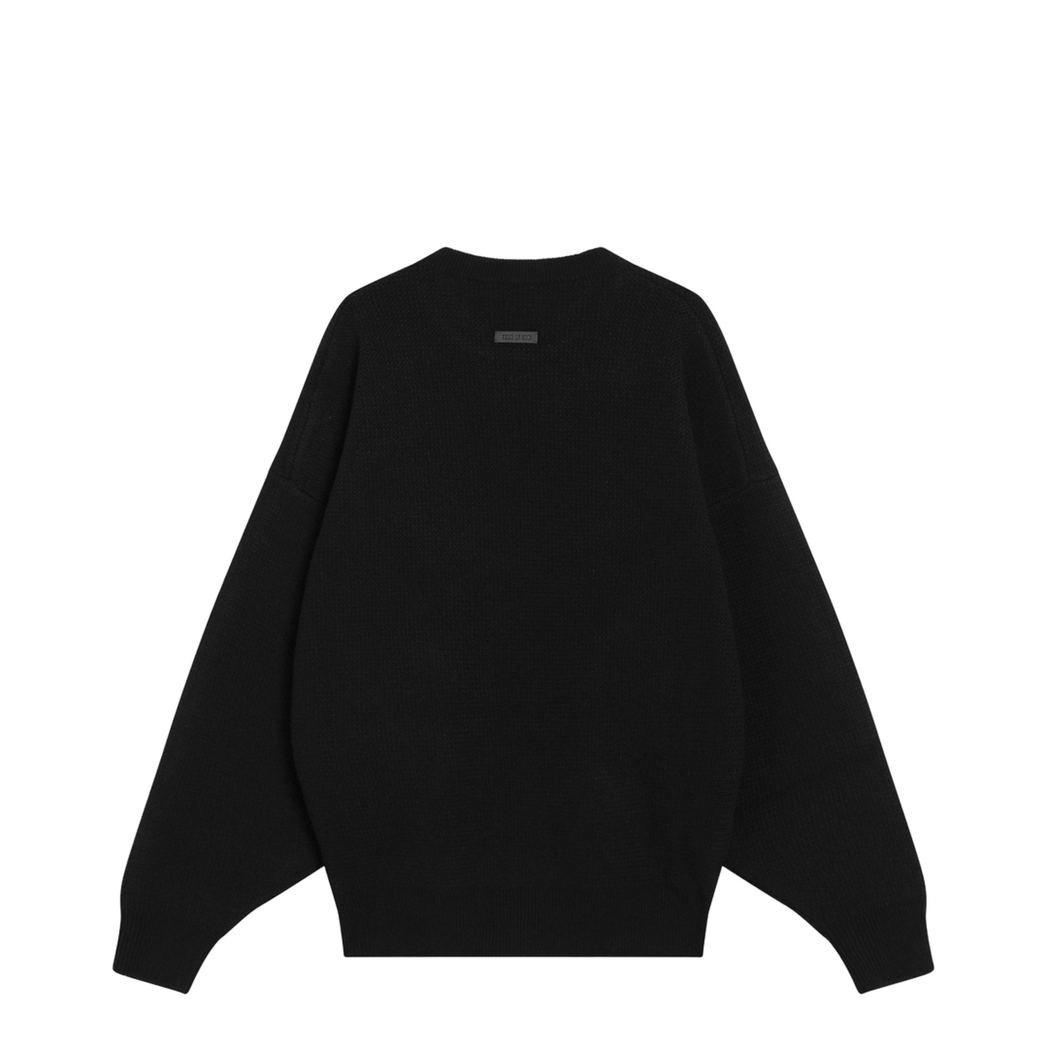 Black Crewneck Sweater in Wool