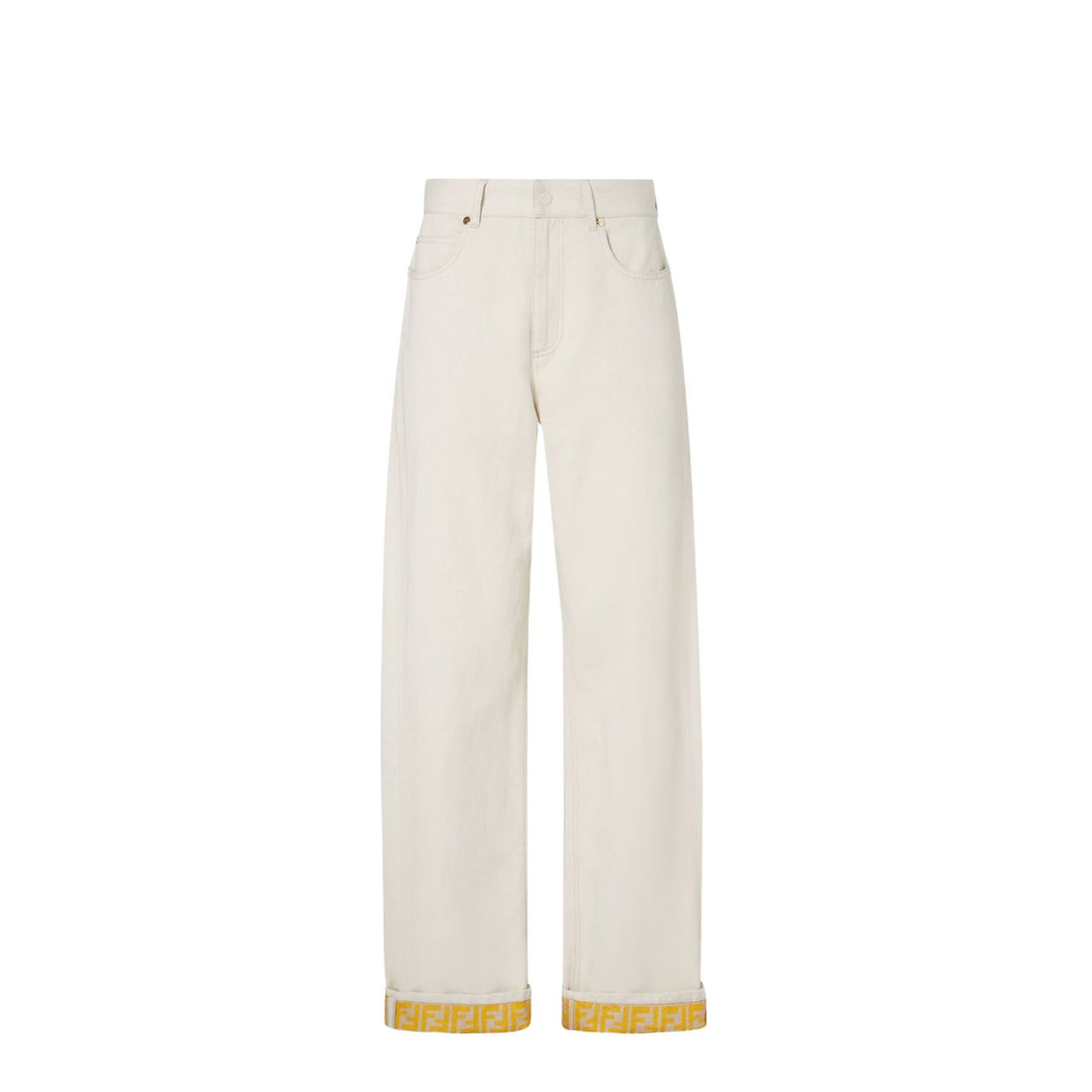 Beige Denim Trousers