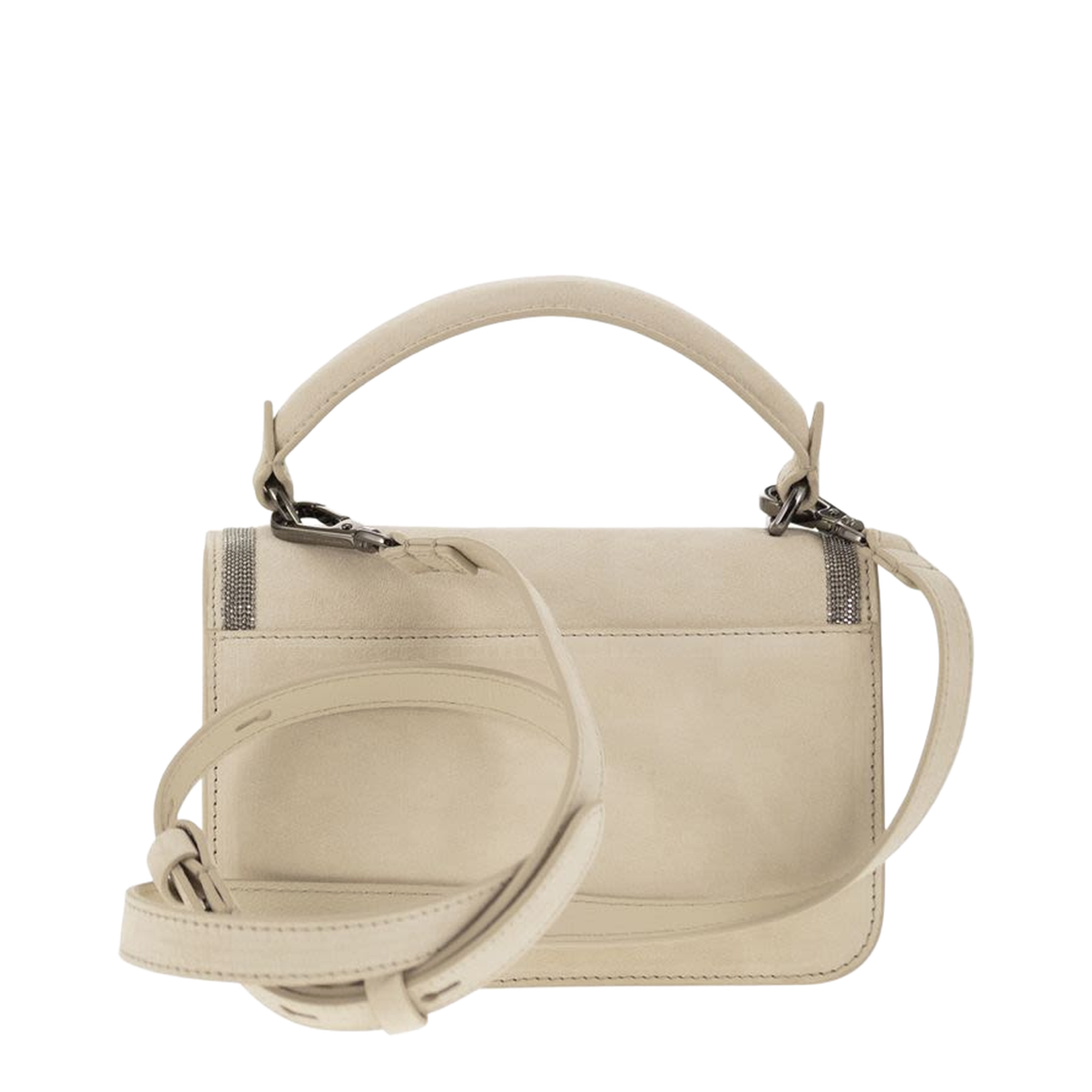 Suede Bag with Precious Contour