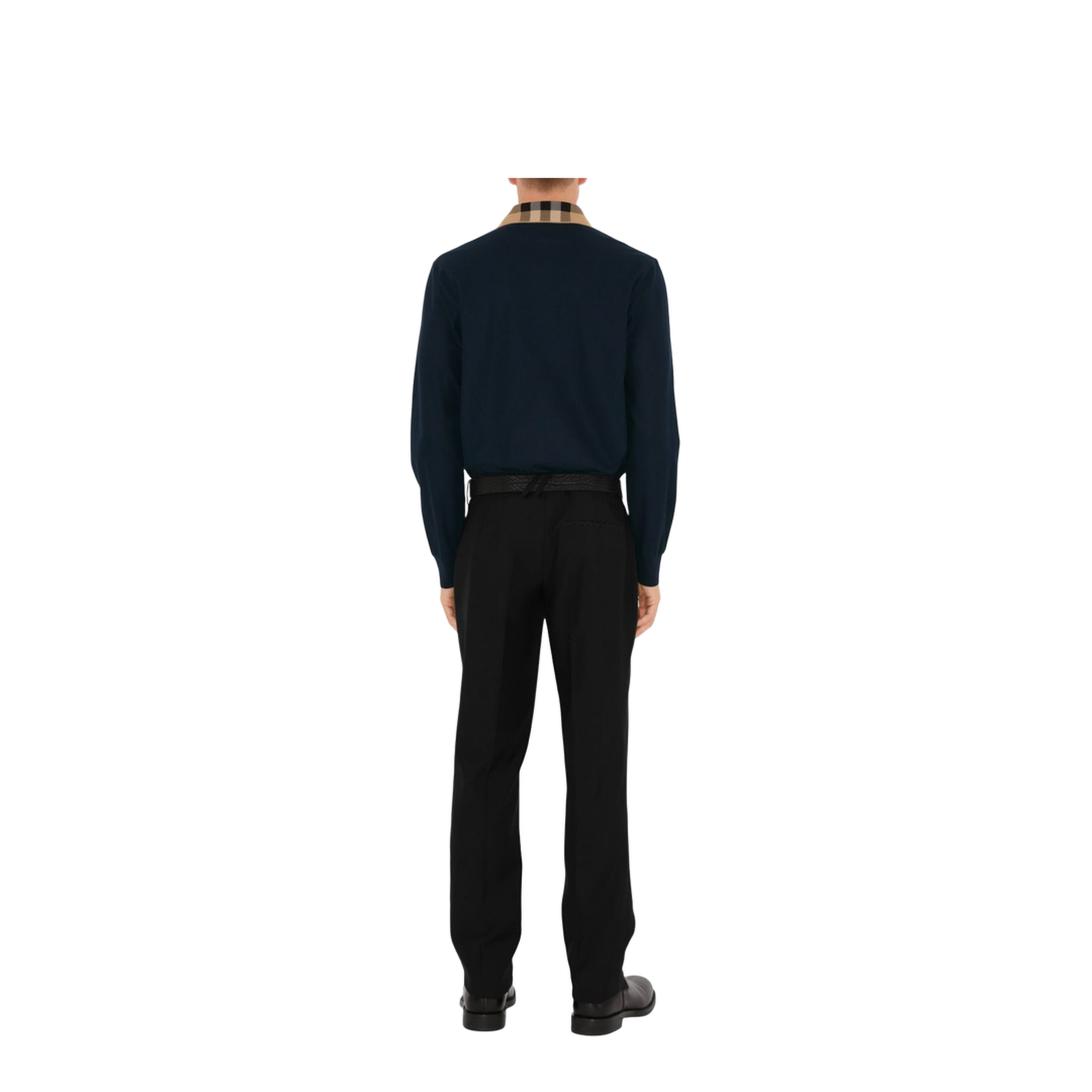 MAYFEYR - Burberry - Check Collar Cotton Polo Shirt - 8098813