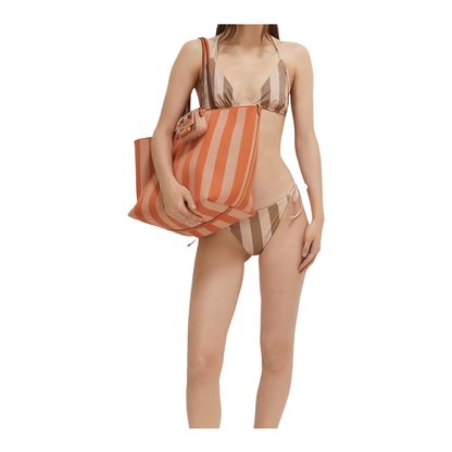 Roll Large Canvas Shopper Bags - Orange