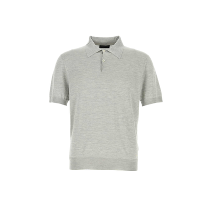 MAYFEYR - Prada - Grey Silk Polo Shirt - UMF186SOOO18KLF0K74