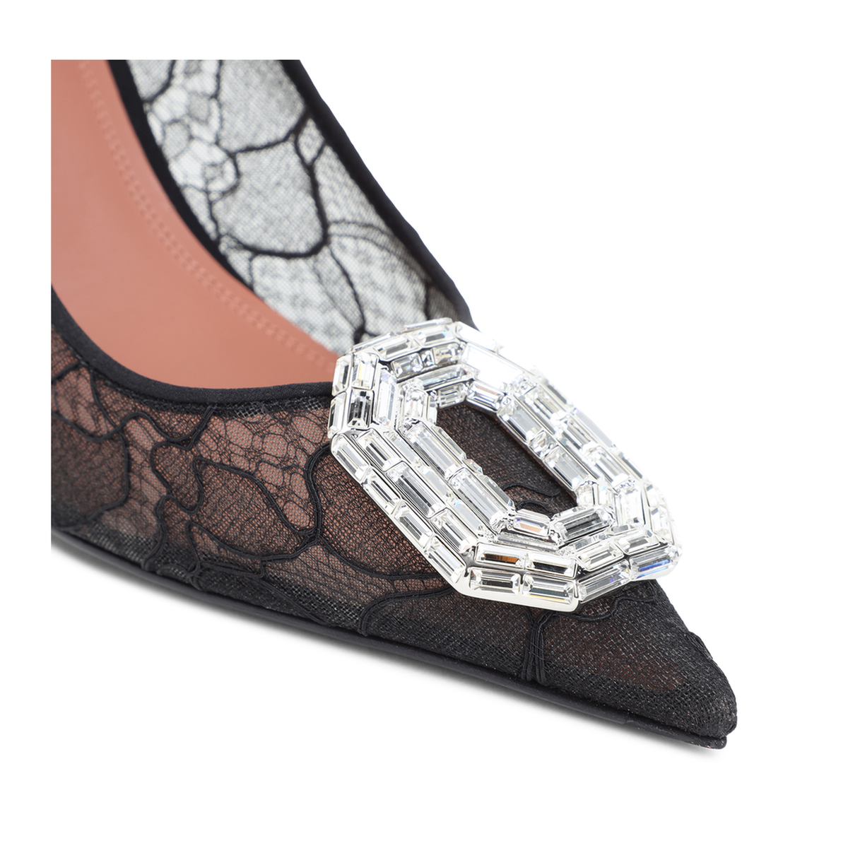 MAYFEYR - Amina Muaddi - Camelia Lace Pumps - 18S366720CAMBLACK