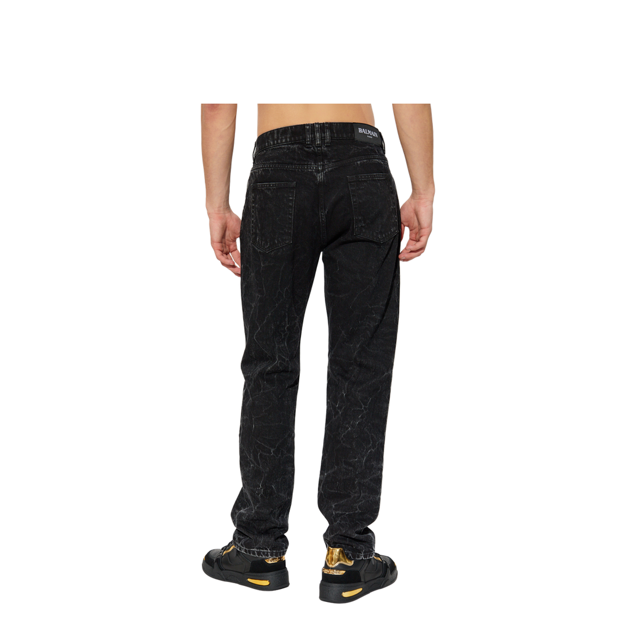 Vintage Effect Jeans Black