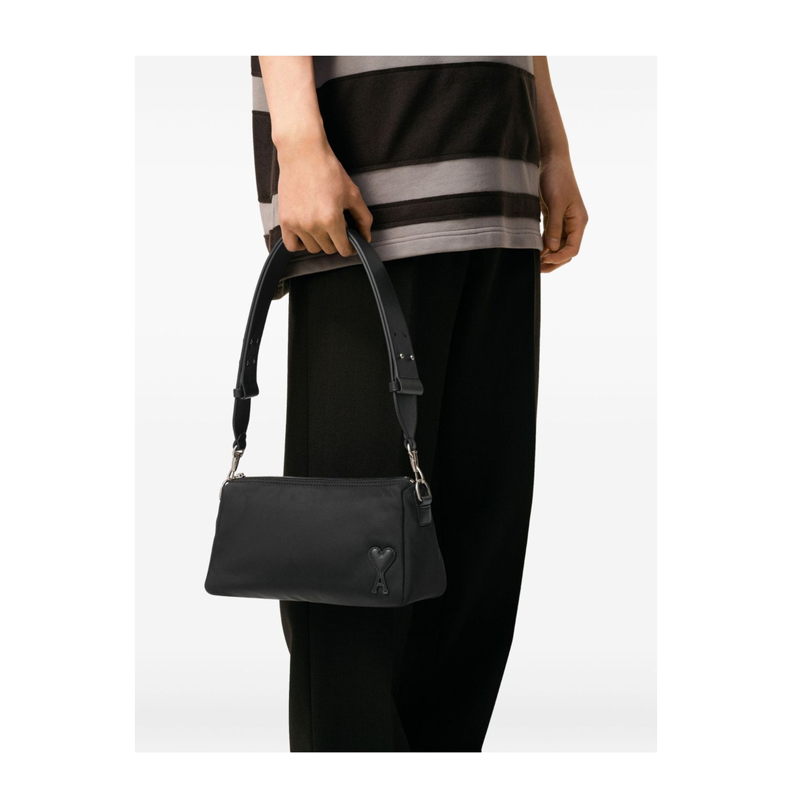 Black Nylon Marcel Bag