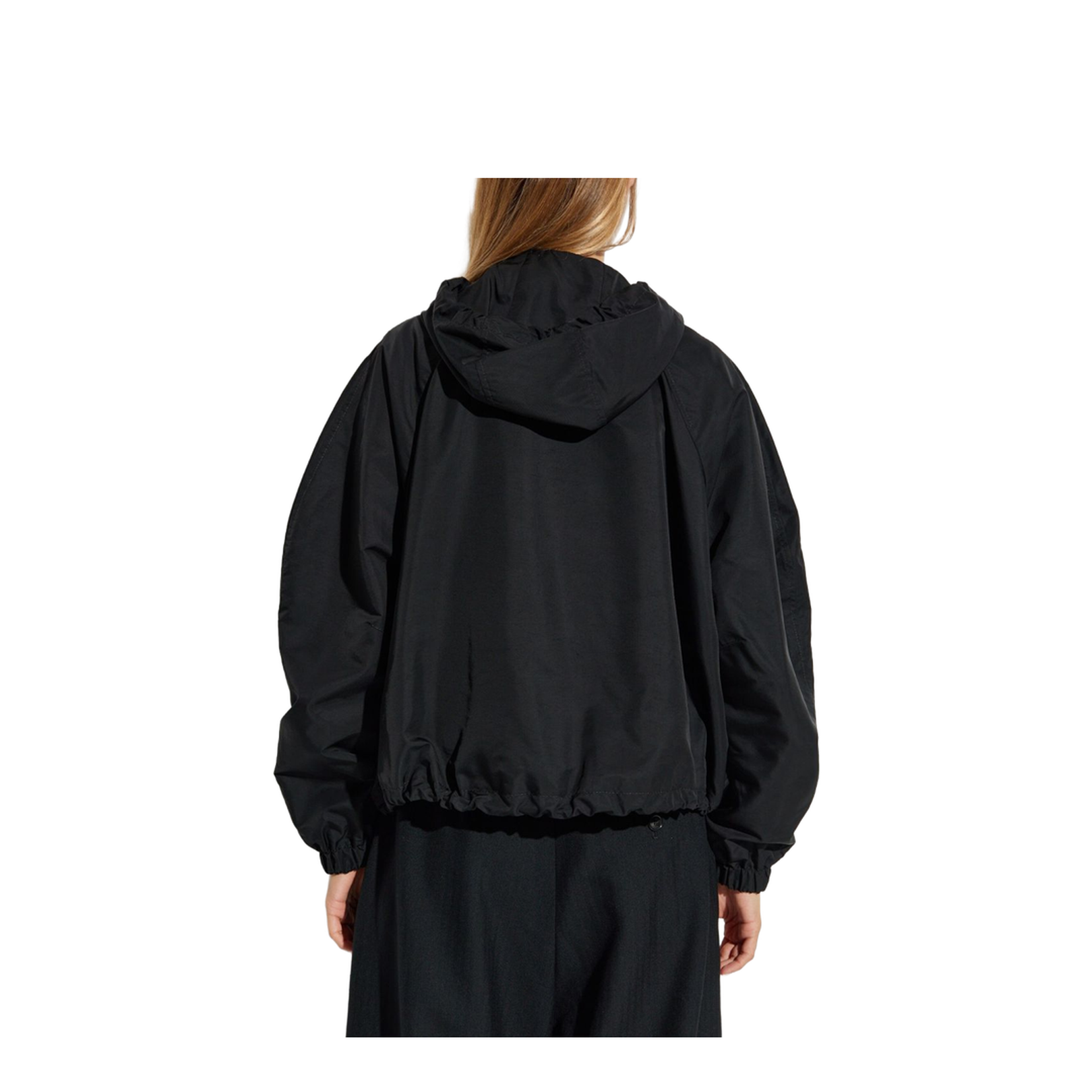 Balloon Jacket in Cupro Blend Black
