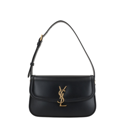 Solferino Medium Leather Shoulder Bag - Black