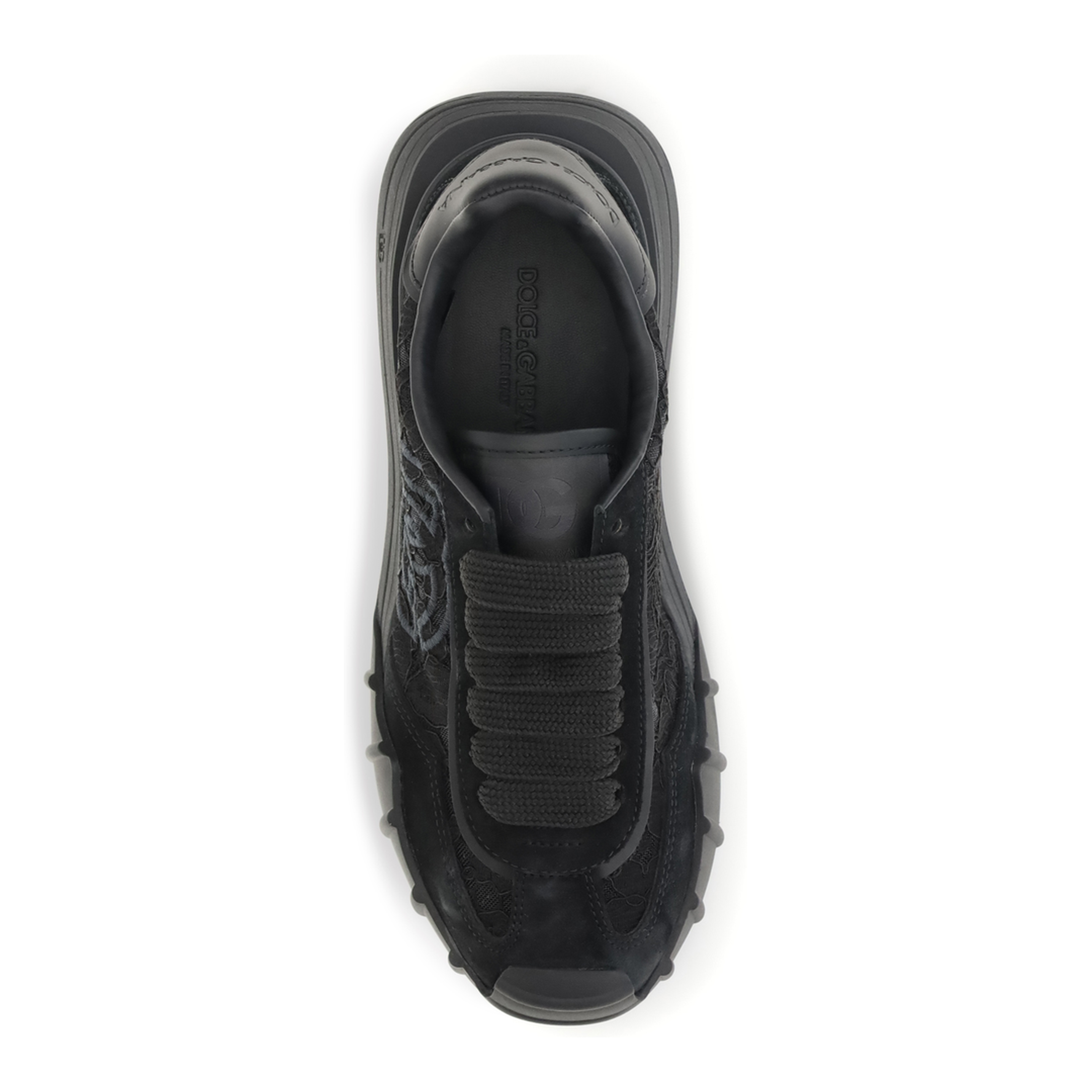 MAYFEYR - Dolce & Gabbana - Leather And Lace Sneakers - CK2487A3S648B956