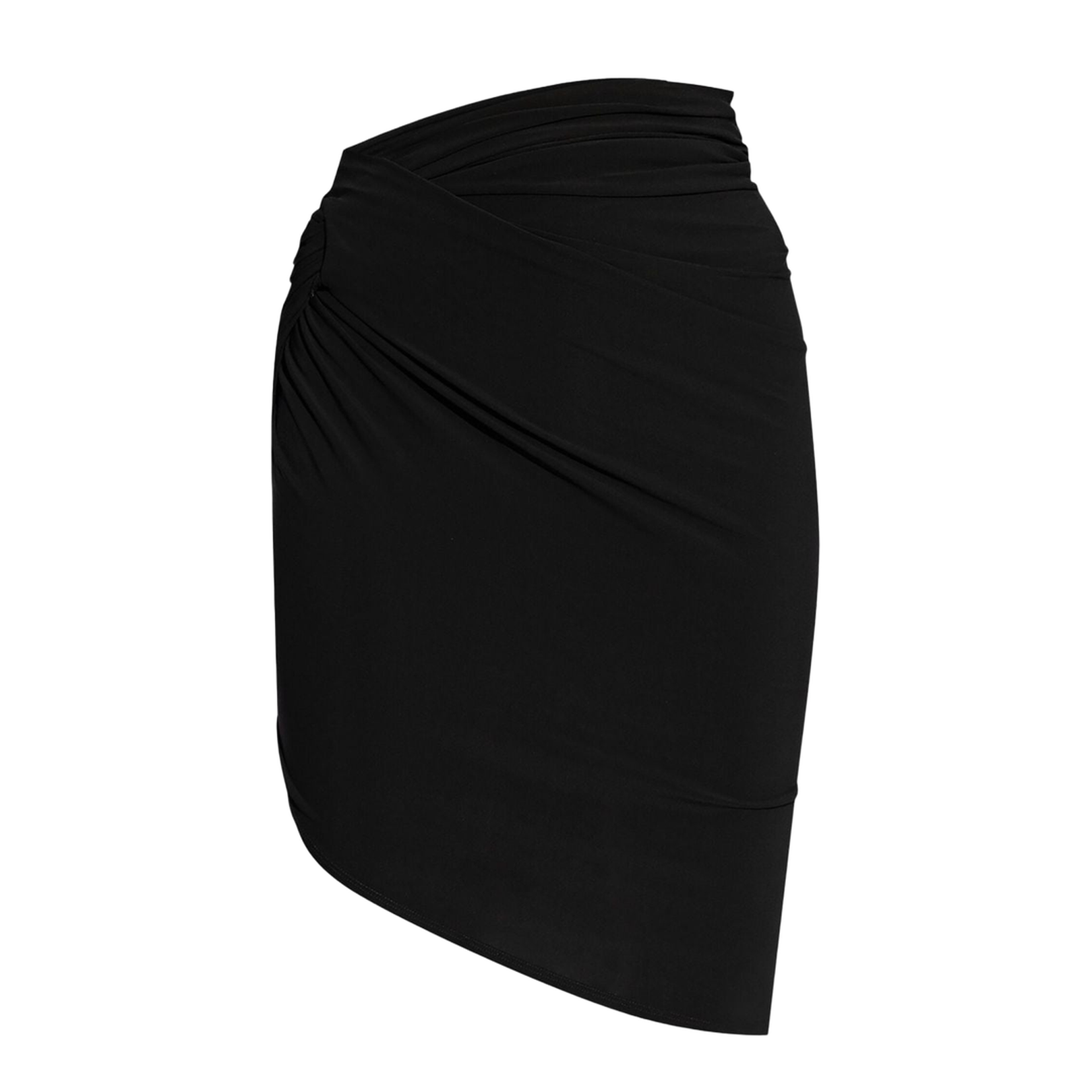 Asymmetric Draped Mini Skirt