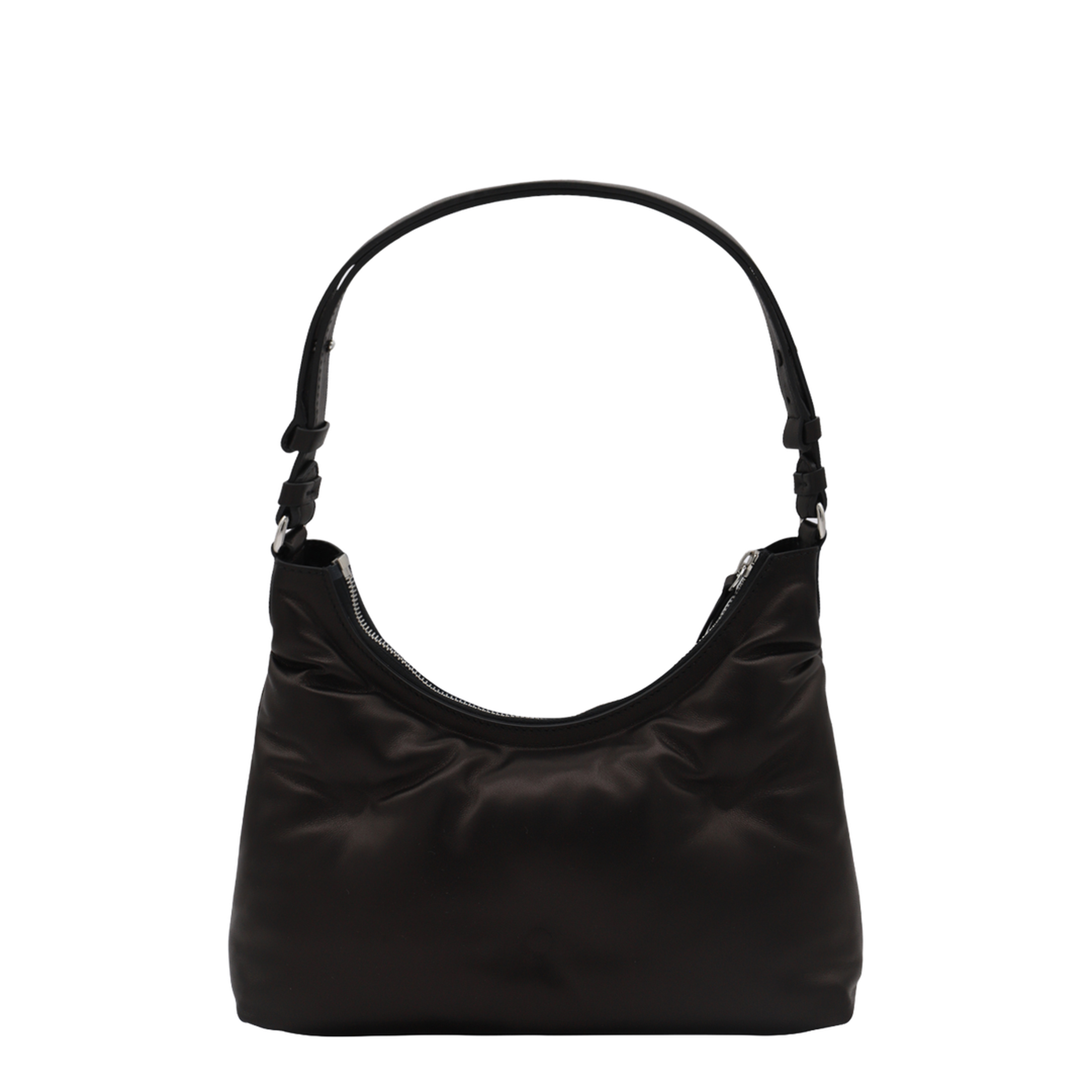 Glam Slam Small Lambskin Hobo Bag - Black