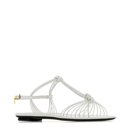 MAYFEYR - Prada - White Leather Sandals - 1X407OF005069F0009