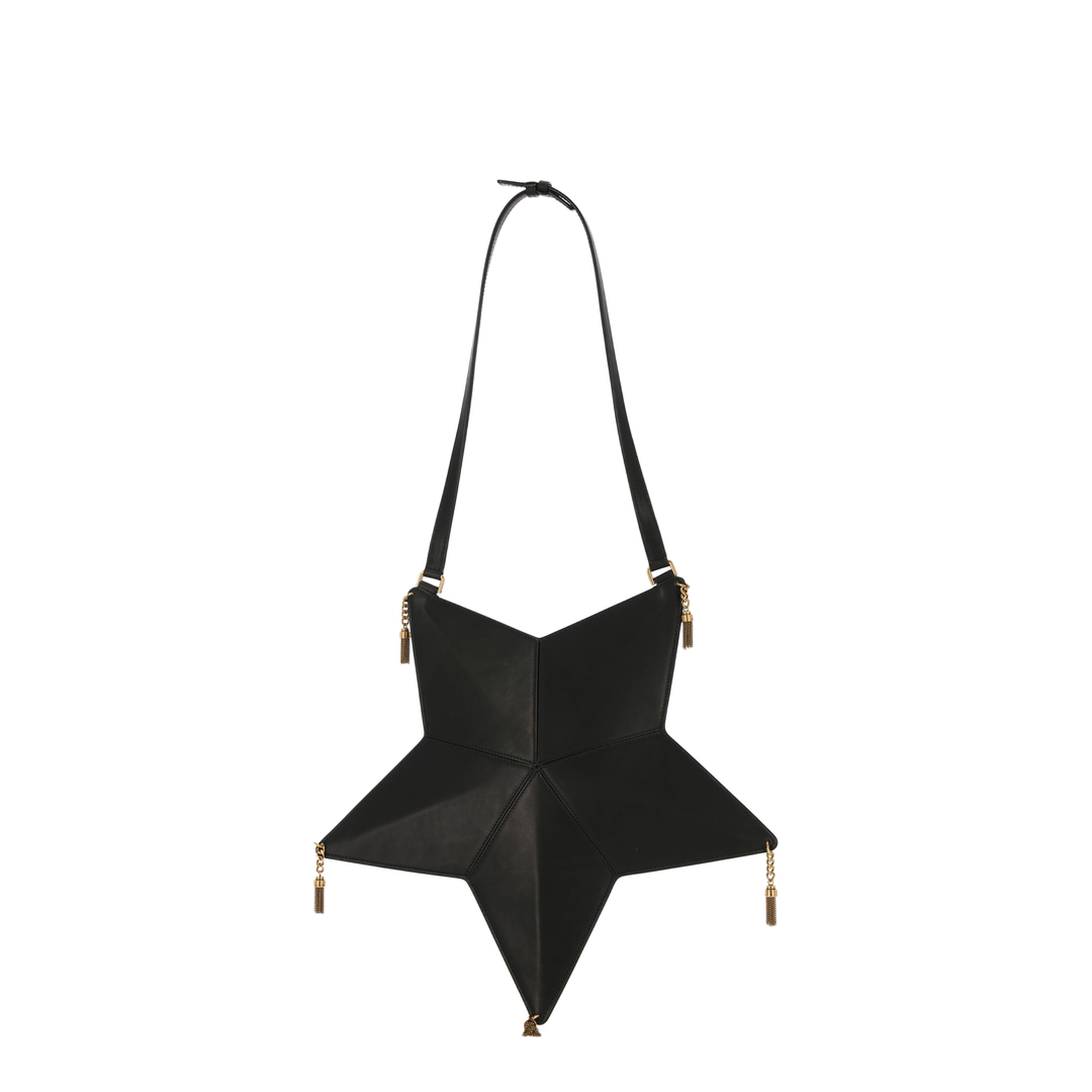 Astro Medium Leather Shoulder Bags - Black