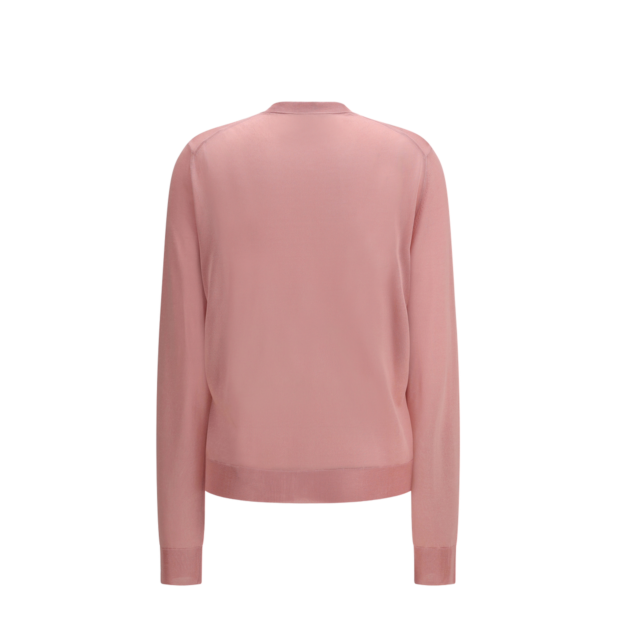 Cardigan Crewneck in Viscose with Embroidered Logo