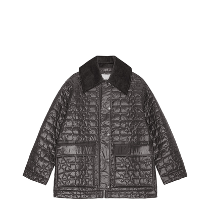 Dark Grey Quilted Jacket