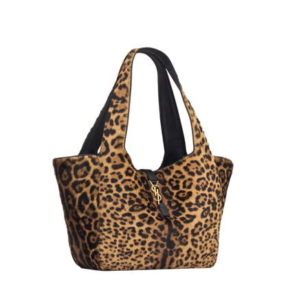 Le 5 à 7 Calfskin leather Shoulder Bags - Leopard