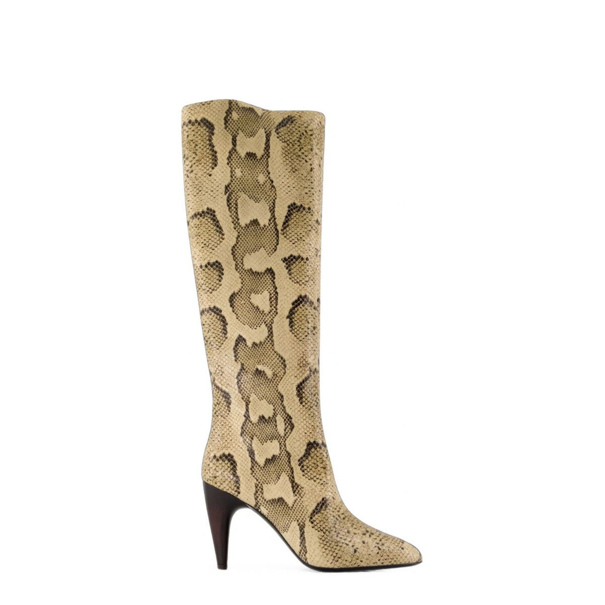 MAYFEYR - Isabel Marant Étoile - Beige Calfskin Pointed Toe Stiletto Boots - BT0057FBD4A09S10SA