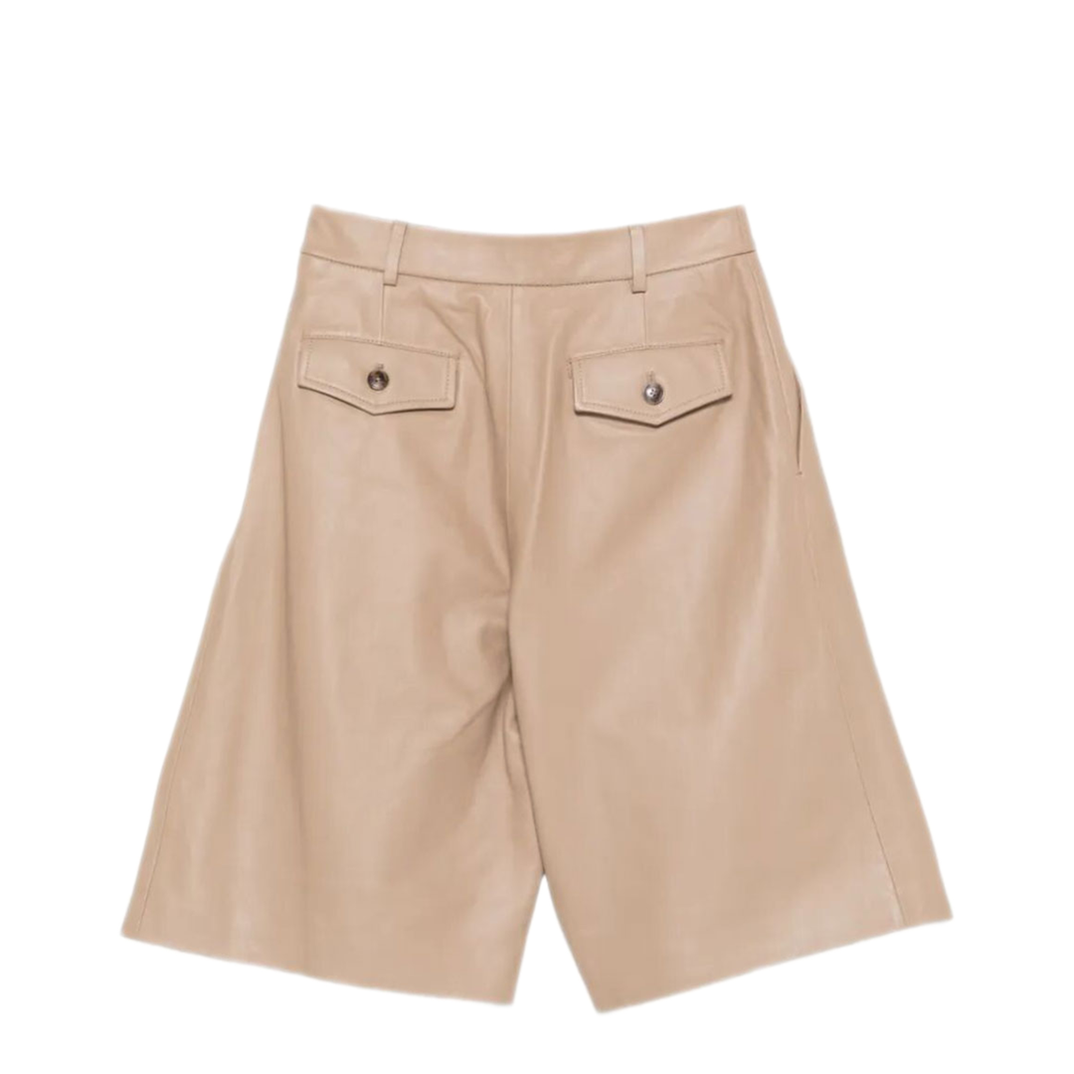 MAYFEYR - Yves Salomon - Pleated Leather Bermudas - 26EYP211XXAPXXA2279