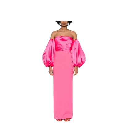 Dramatic Off-Shoulder Maxi Dress