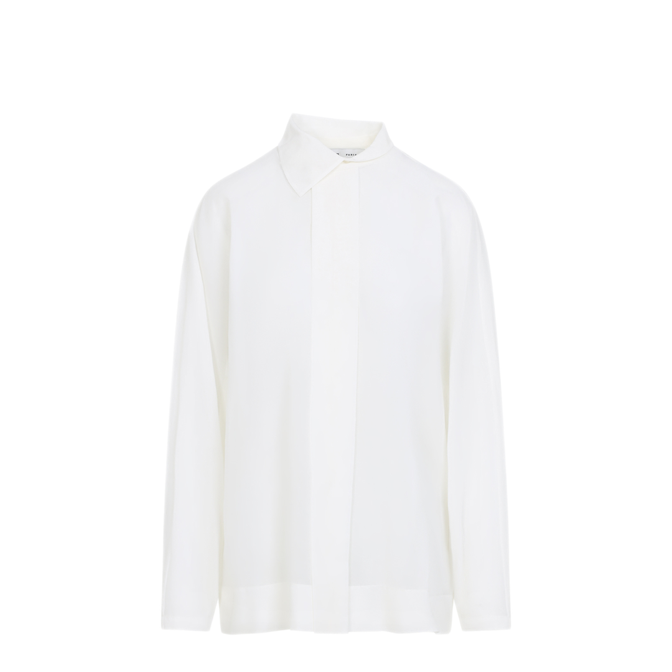 MAYFEYR - CARVEN - Asymmetrical Collar White Cotton Shirt - 6261K21007N002