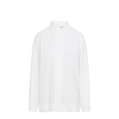 MAYFEYR - CARVEN - Asymmetrical Collar White Cotton Shirt - 6261K21007N002