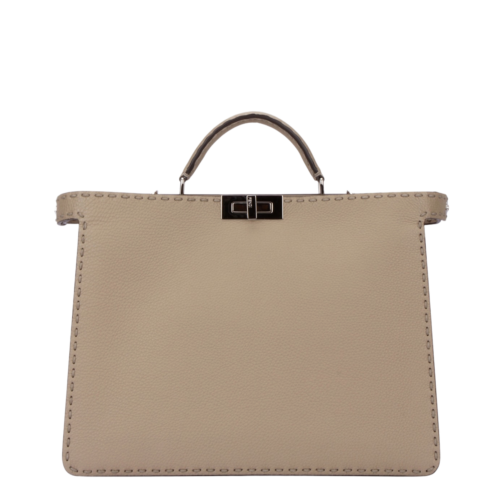 Peekaboo ISeeU Medium Canvas Top Handle Bags - Beige