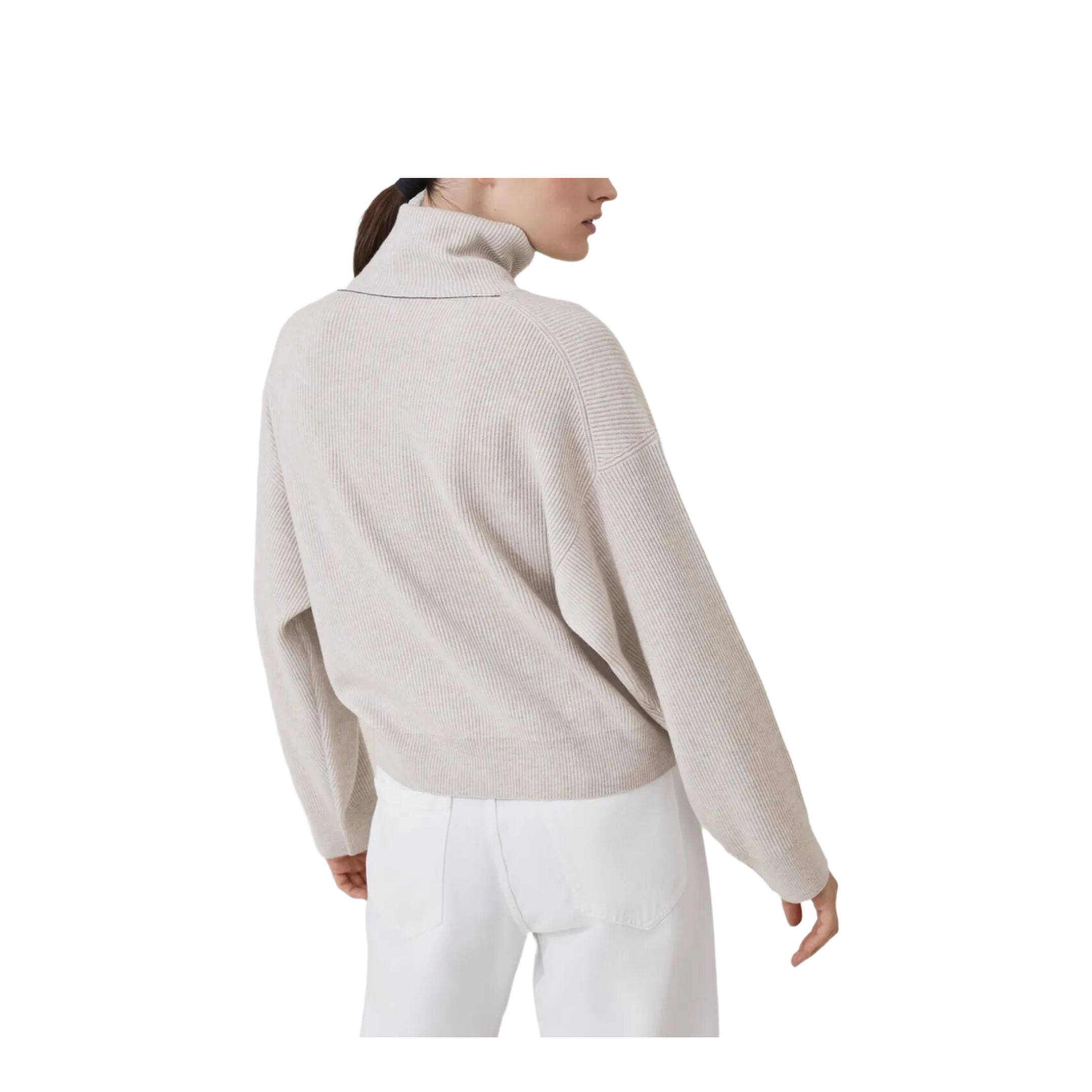 MAYFEYR - Brunello Cucinelli - Cashmere Blend English Ribbed Turtleneck Sweater - M16129313
