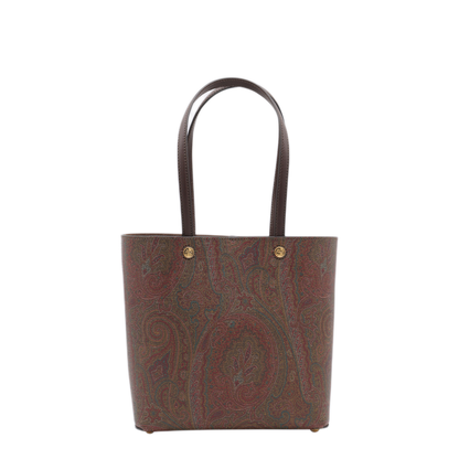 Essential Medium Jacquard Cotton Tote Bag - Brown