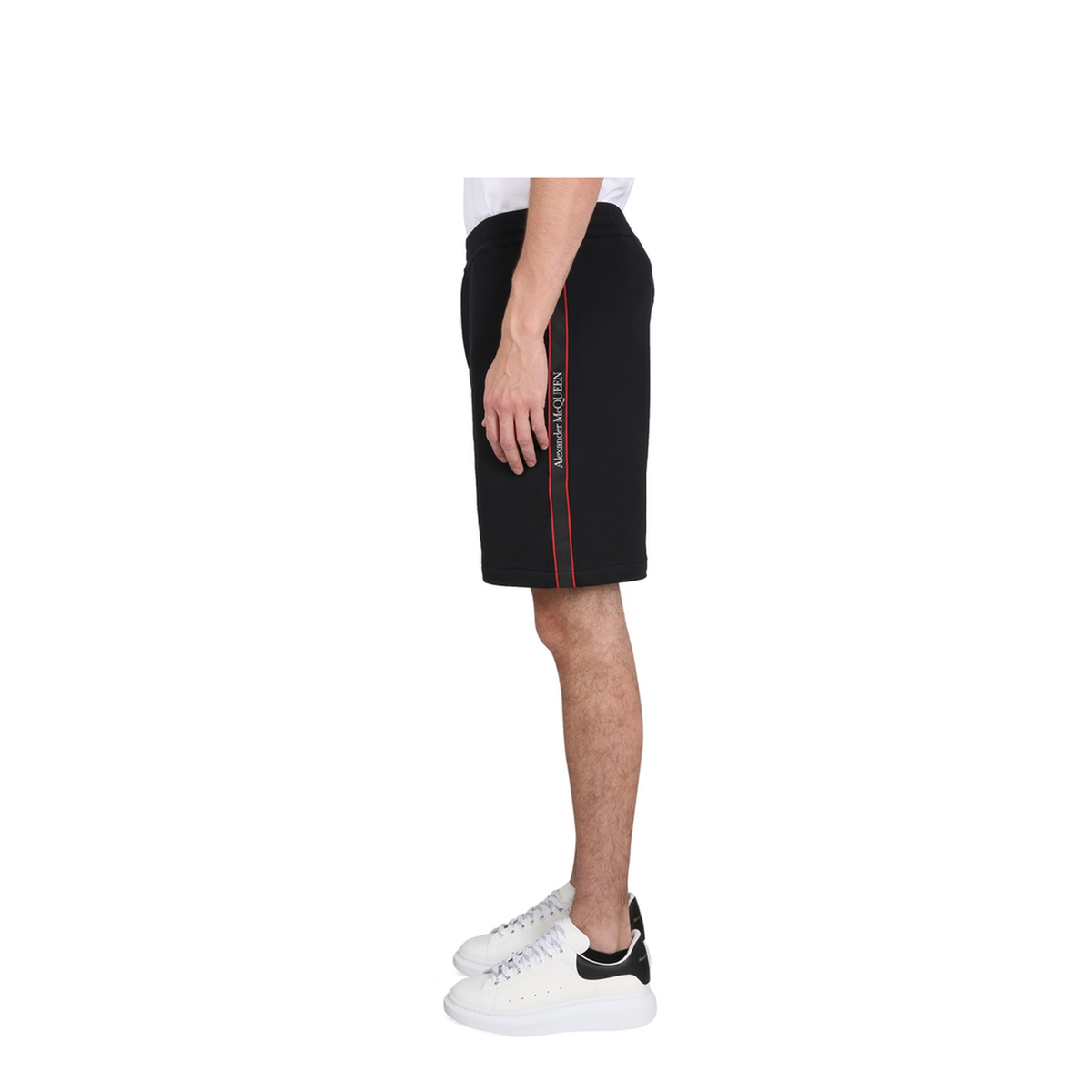Black Cotton Bermuda Shorts