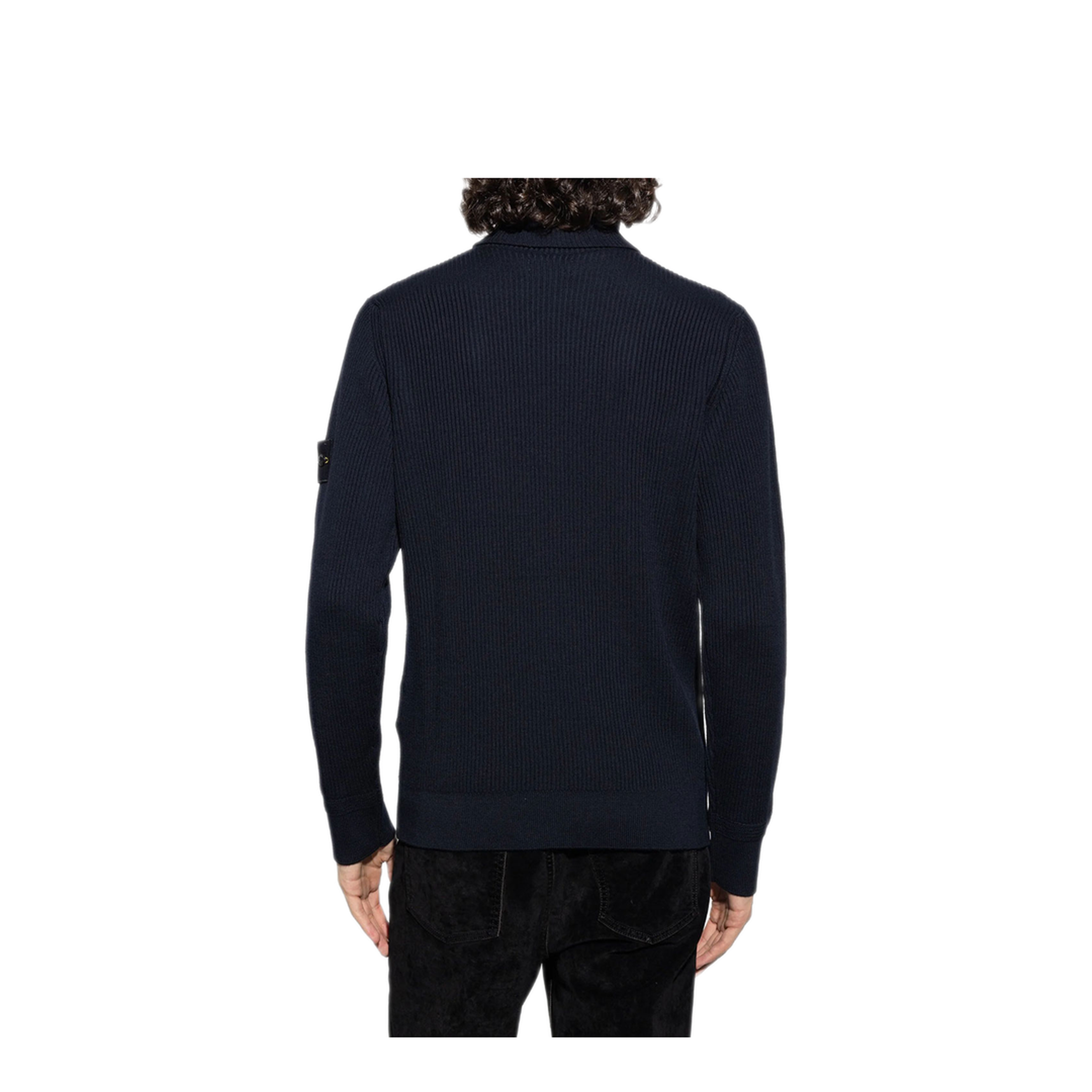 MAYFEYR - Stone Island - Wool Turtleneck Sweater In Full Ribs - L2S155100052S00C2
