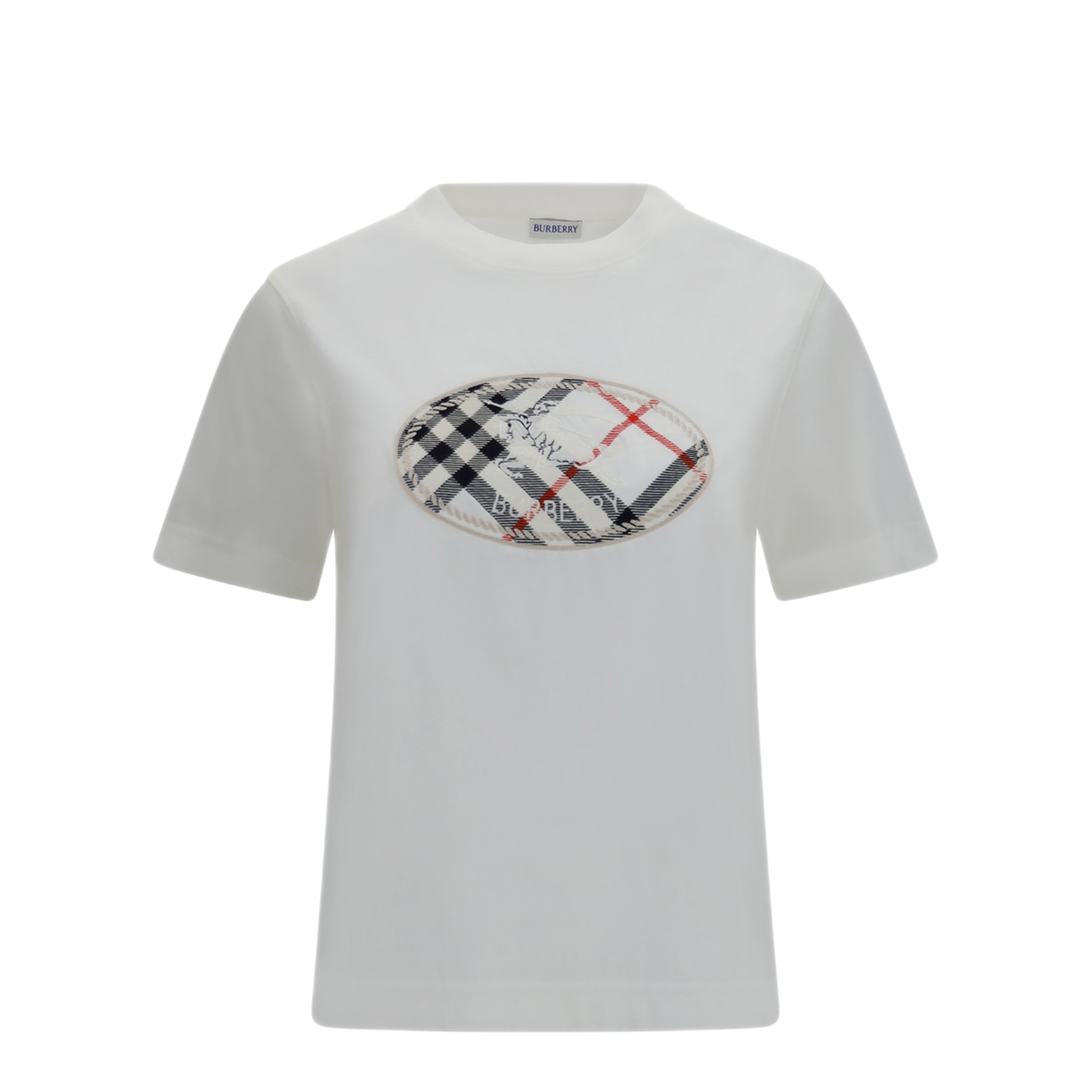MAYFEYR - Burberry - Knight Stamp Check Cotton T Shirt - 8128058B7078
