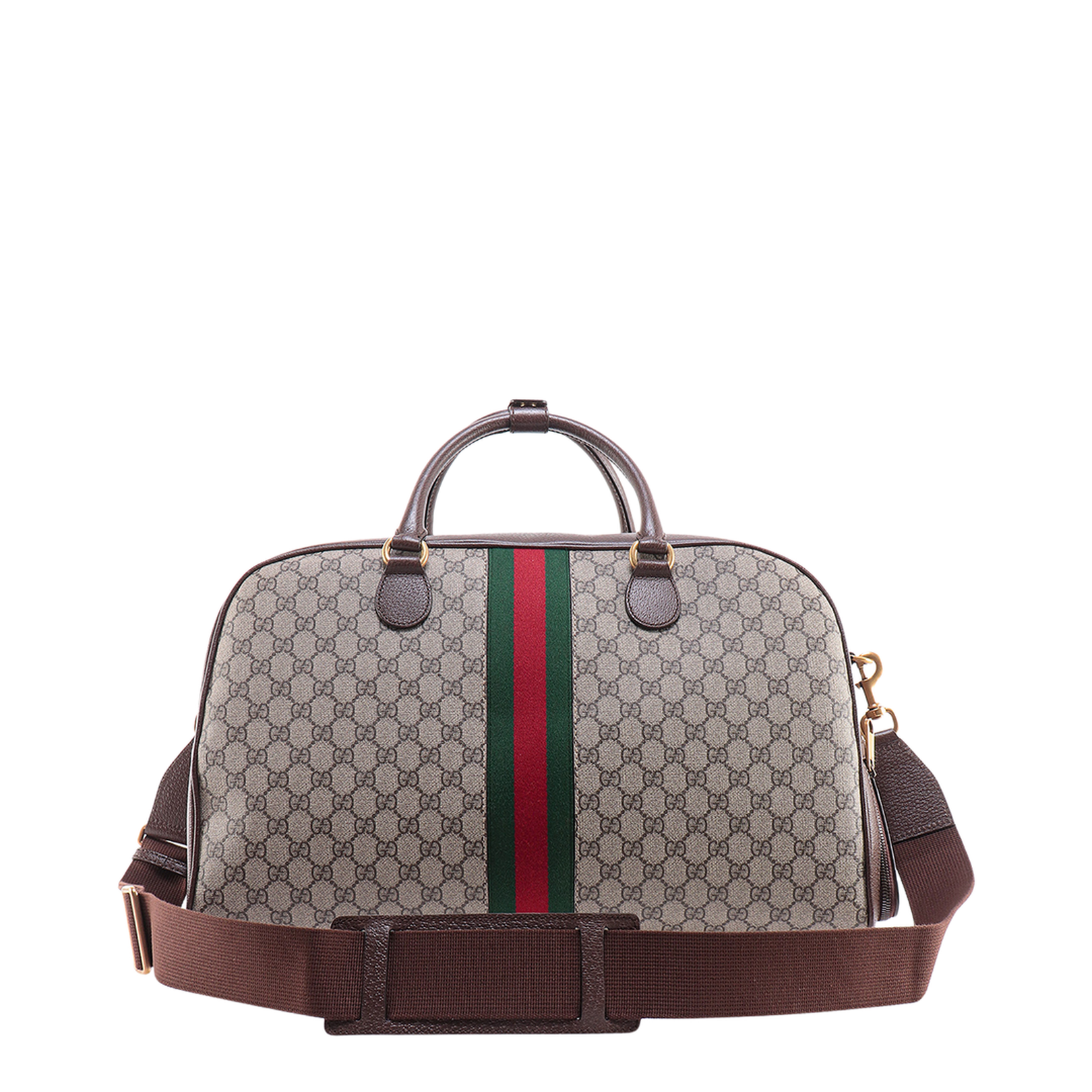 Ophidia Leather Boston Bag - Gray