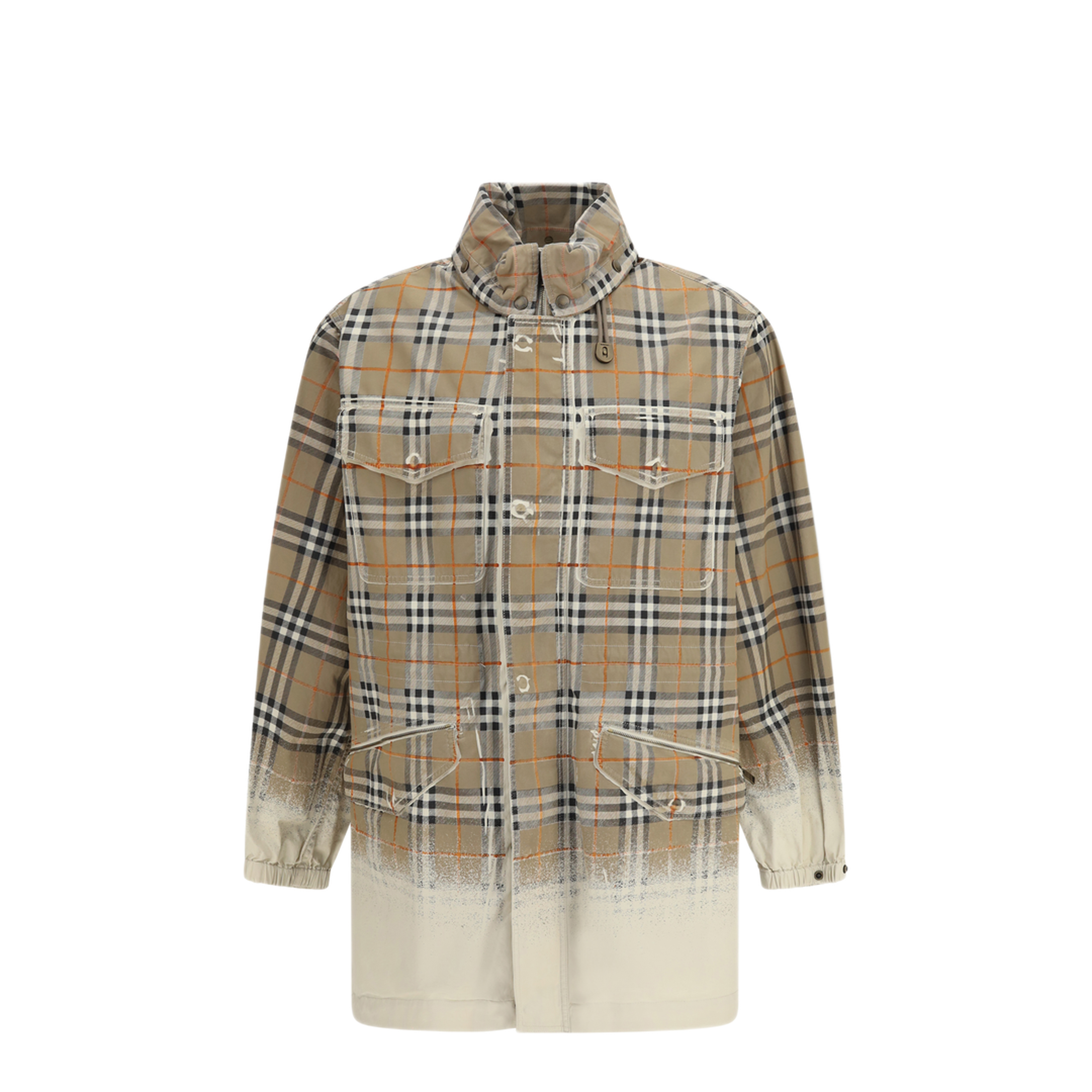 MAYFEYR - Burberry - Gabardine Parka With Faded Check Print - 8126118B7349