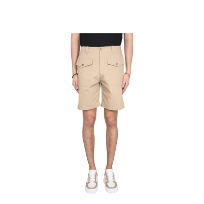 Cappuccino Cotton Bermuda Shorts