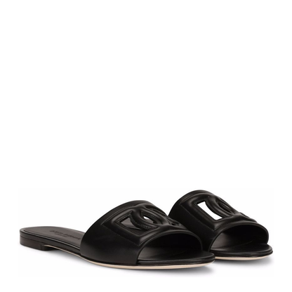Calfskin Slides with DG Millennials Logo