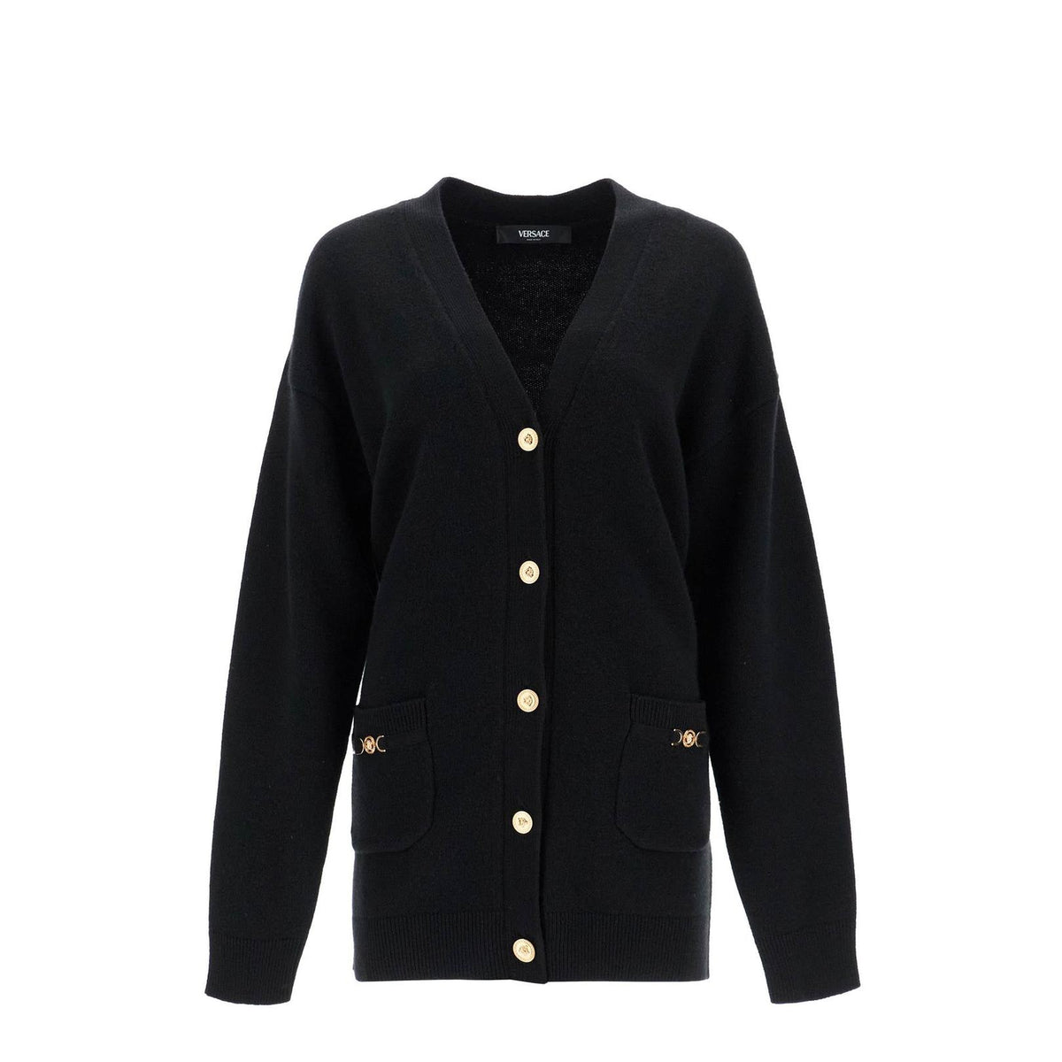 Versace boxy wool and cashmere cardigan