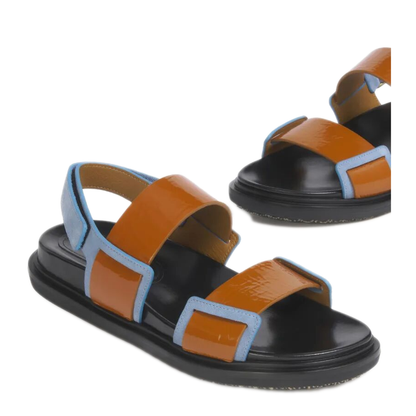 MAYFEYR - Marni - Fussbett Double-Strap Leather Sandals - FBMS018001P7615ZP083