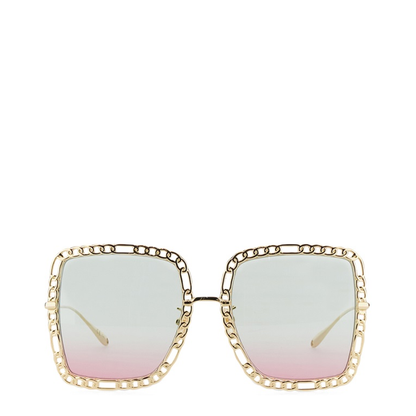 Rectangular Sunglasses with Chain