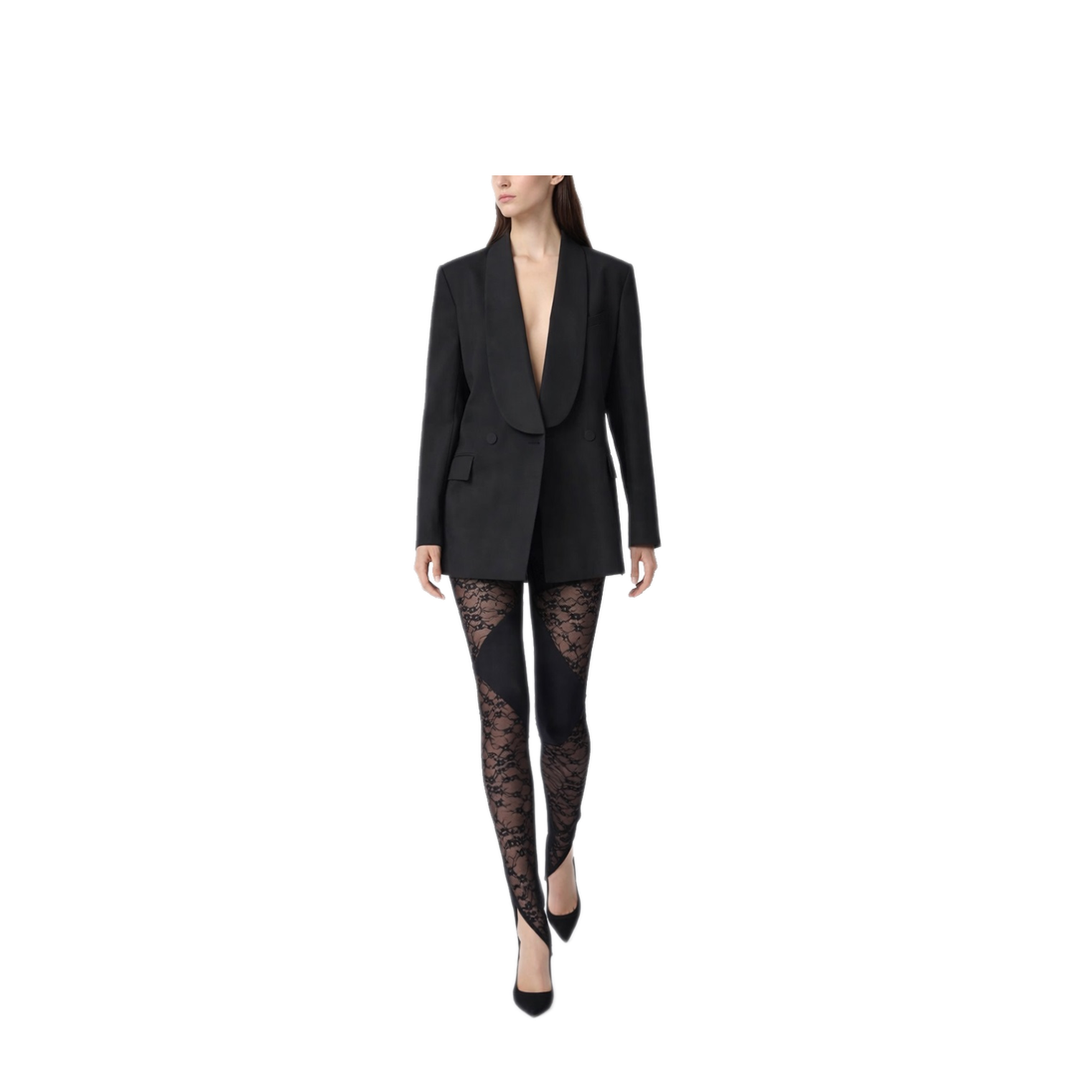 MAYFEYR - NINA RICCI - Patchwork Leggings With Lace Inserts - 26PJPA033VI0550U9000