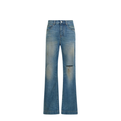 Slash Flared Distressed Jeans
