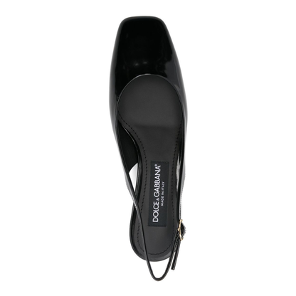 MAYFEYR - Dolce & Gabbana - Logo-Heel Patent Leather Slingback Pumps - CG0913A1037